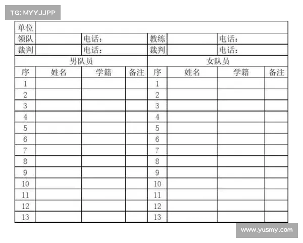 体育赛事报表(体育赛事报名表)